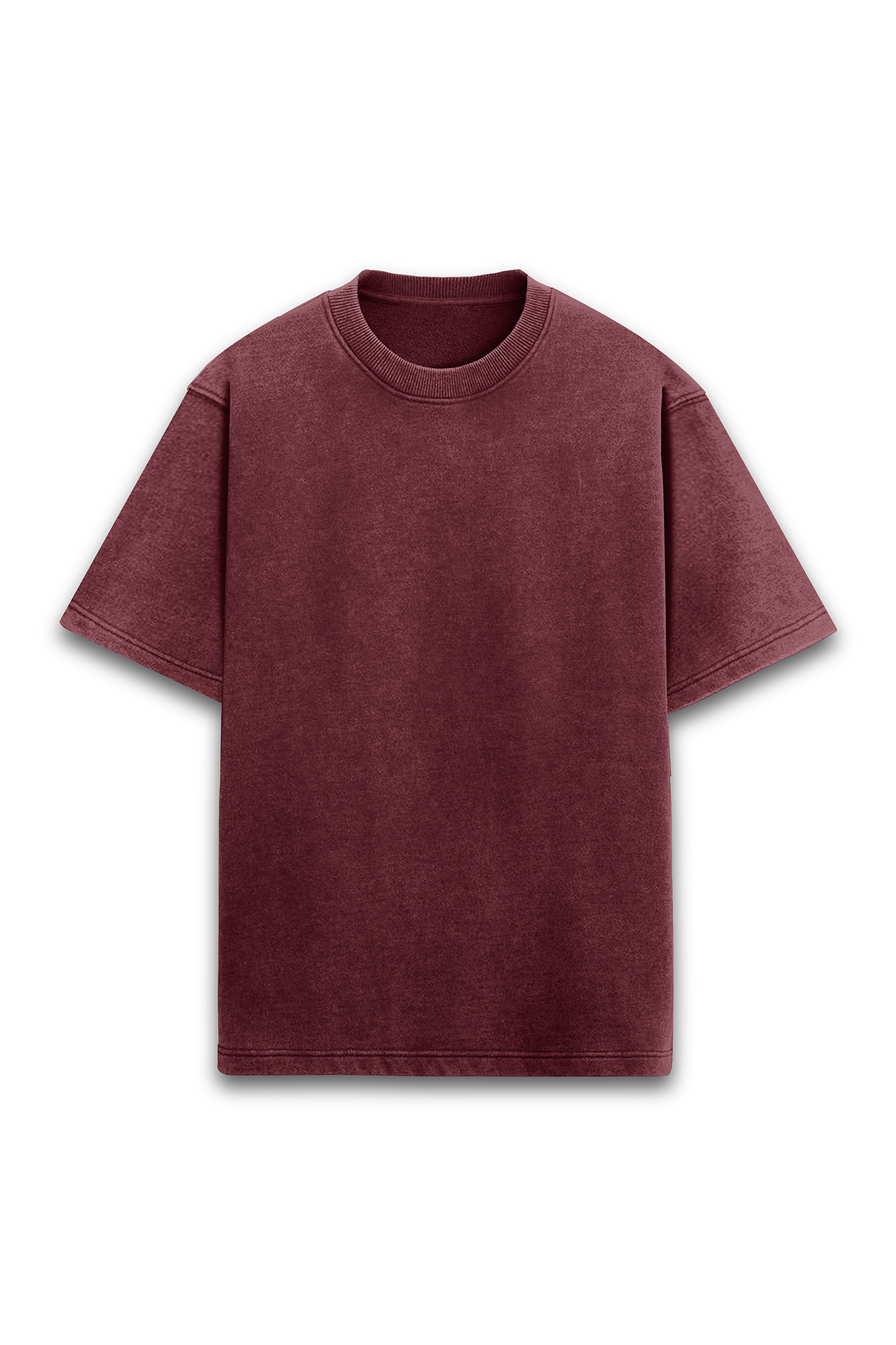 Maroon Unisex Acid Wash Oversized Premium T-shirt
