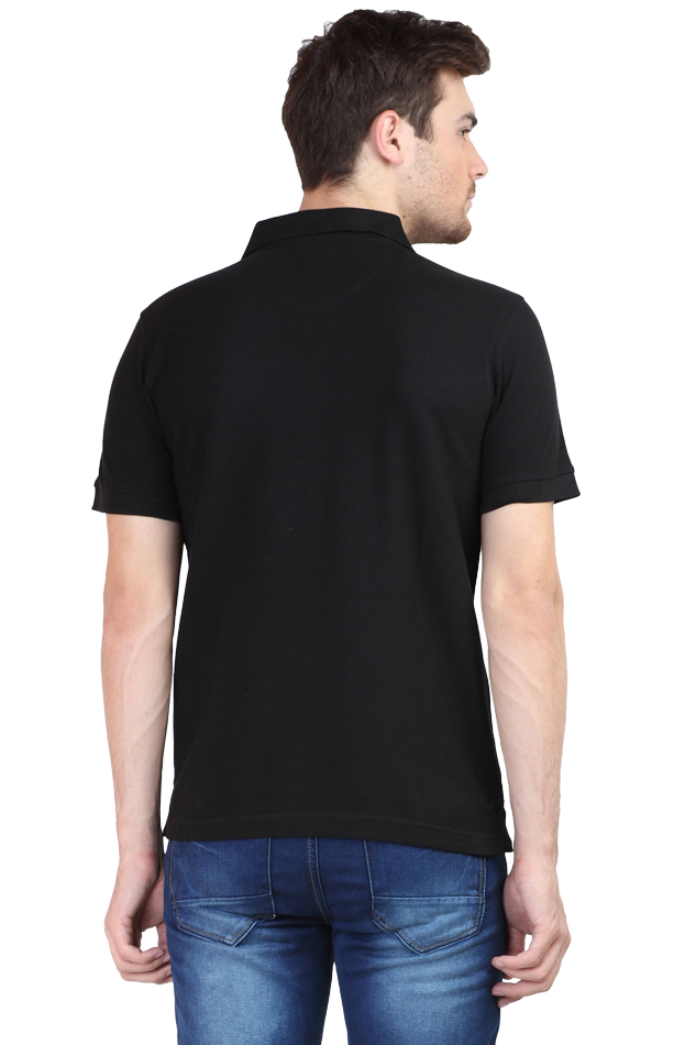 Justice For RGKar Printed Black Polo T Shirt