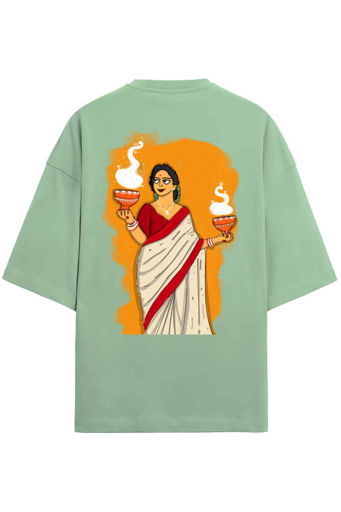 Debi Agomoni Graphic Printed Unisex Premium Terry Oversized T-Shirt