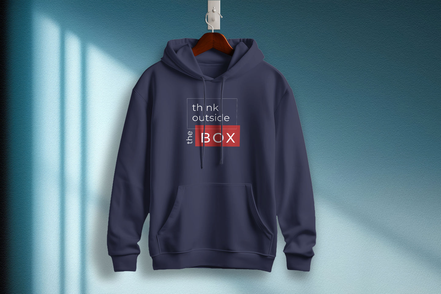 Think Out Of The Box Printed Heavyweight Oversized Hoodie