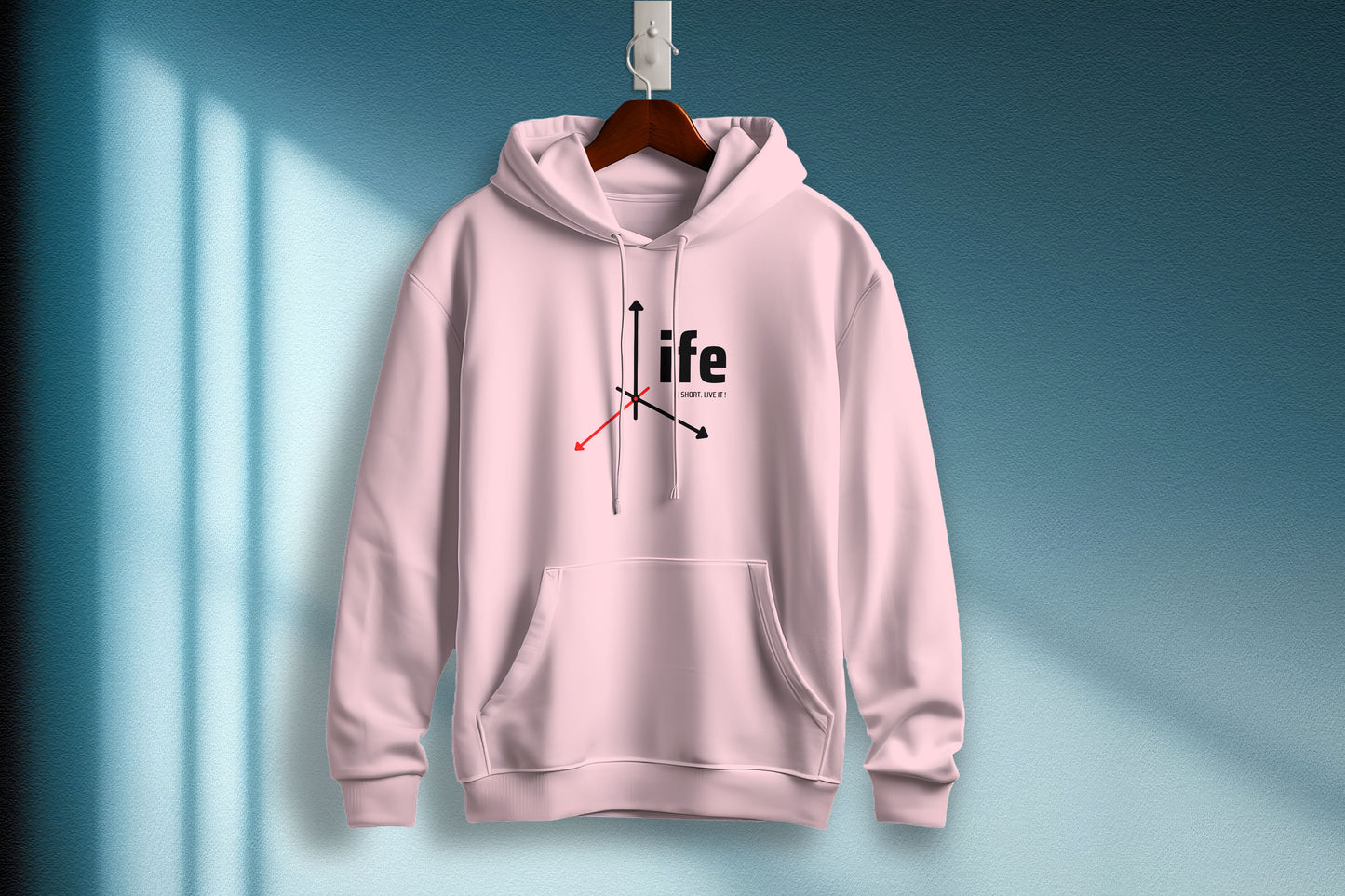 Life is Short Printed Heavyweight Oversized Hoodie