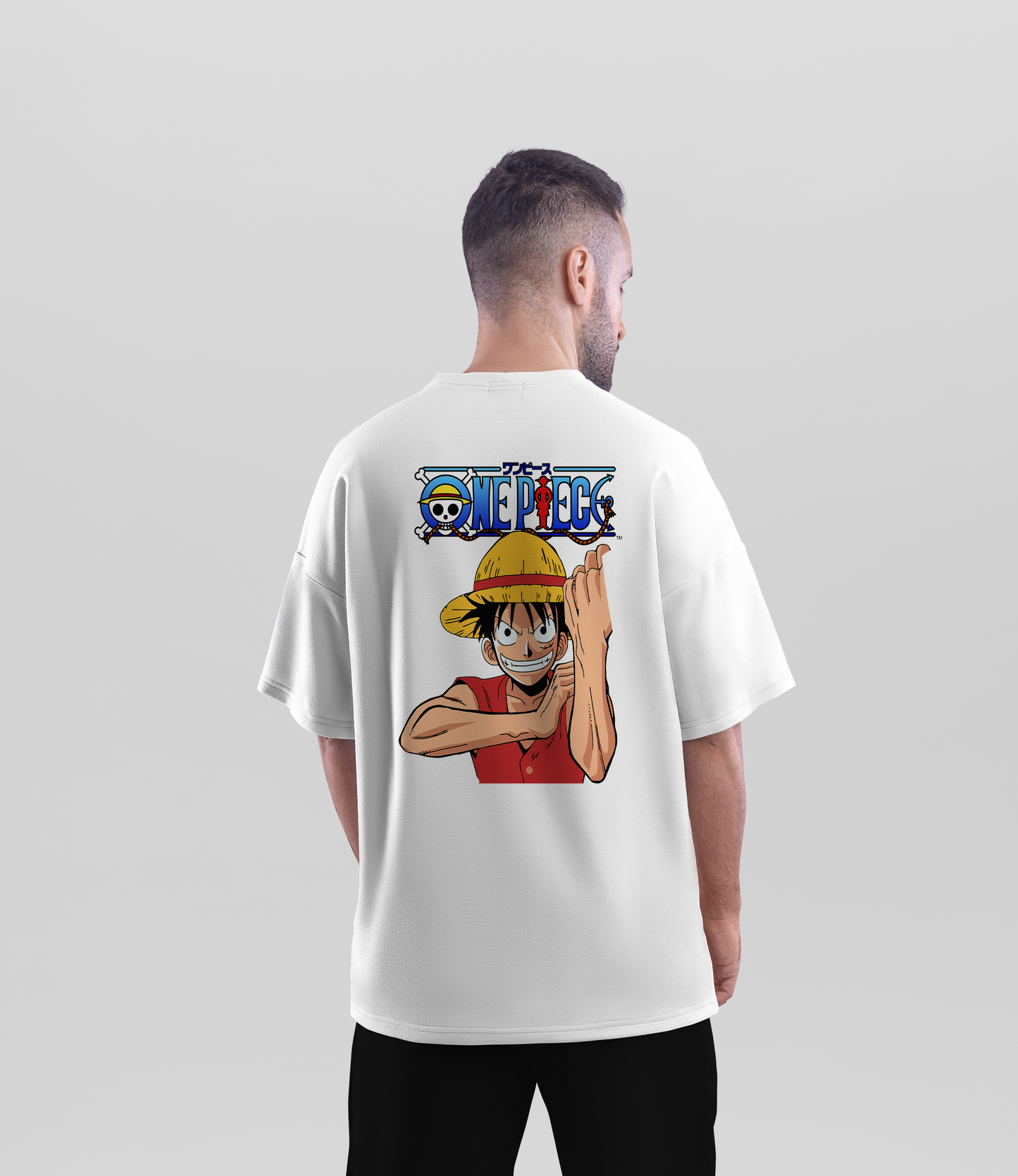 One Piece Printed Unisex Oversized T-Shirt