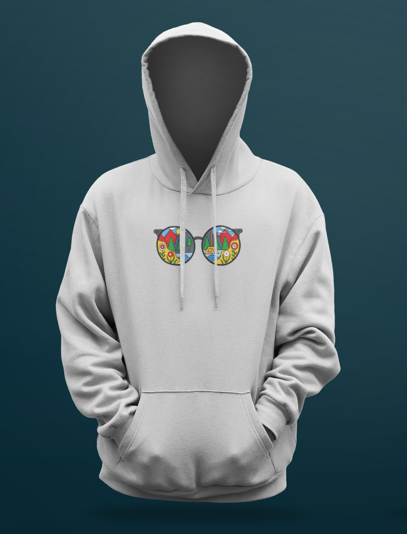 Mountain Reflection Specs Hoodie – Unisex Regular Fit