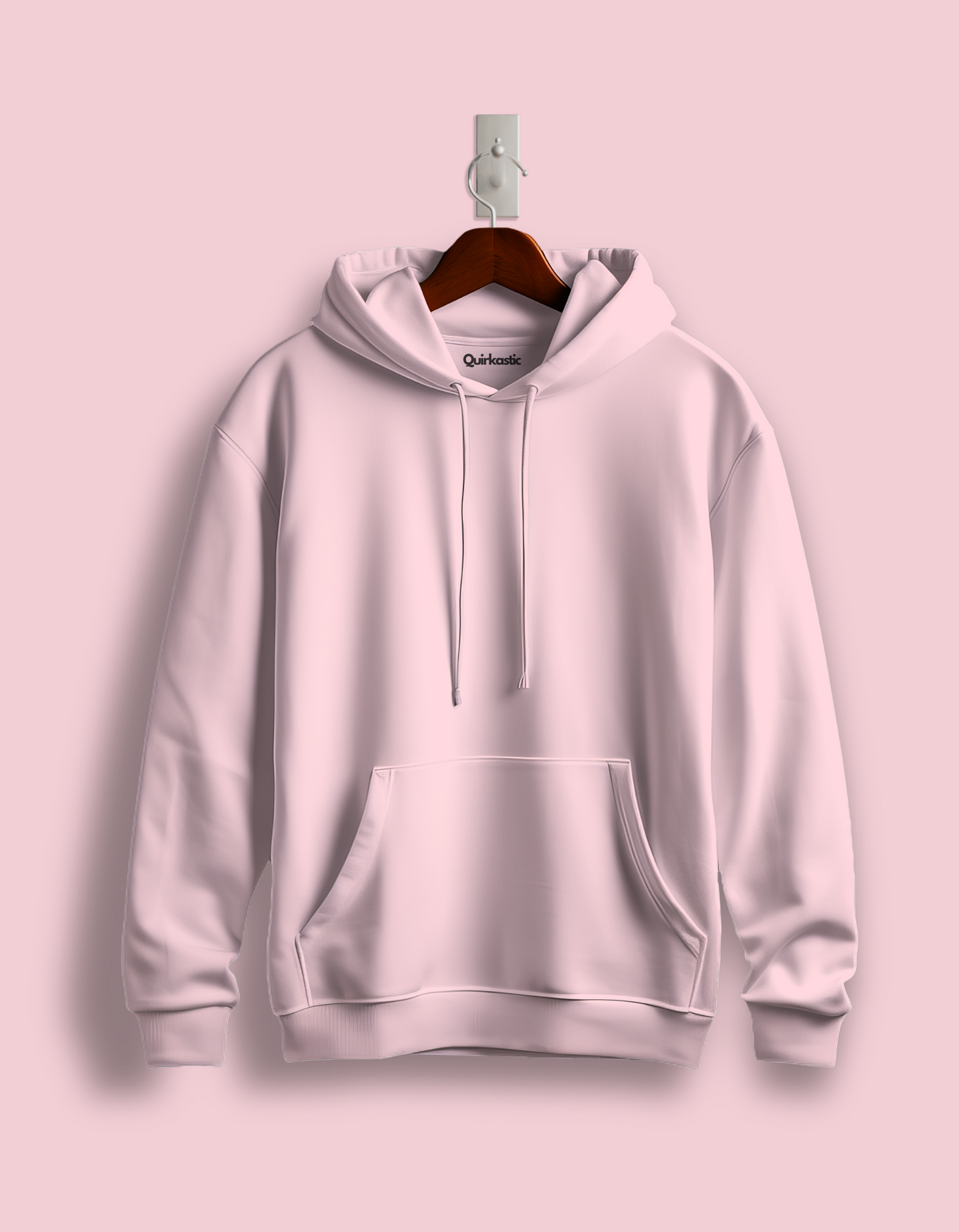 Unisex Solid Heavyweight Oversized Hooded Sweatshirt pink