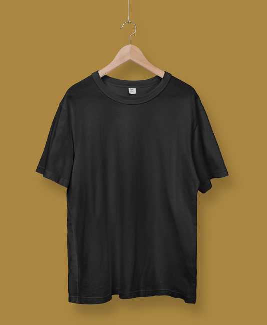 Solid Black Oversized T-Shirt Unisex