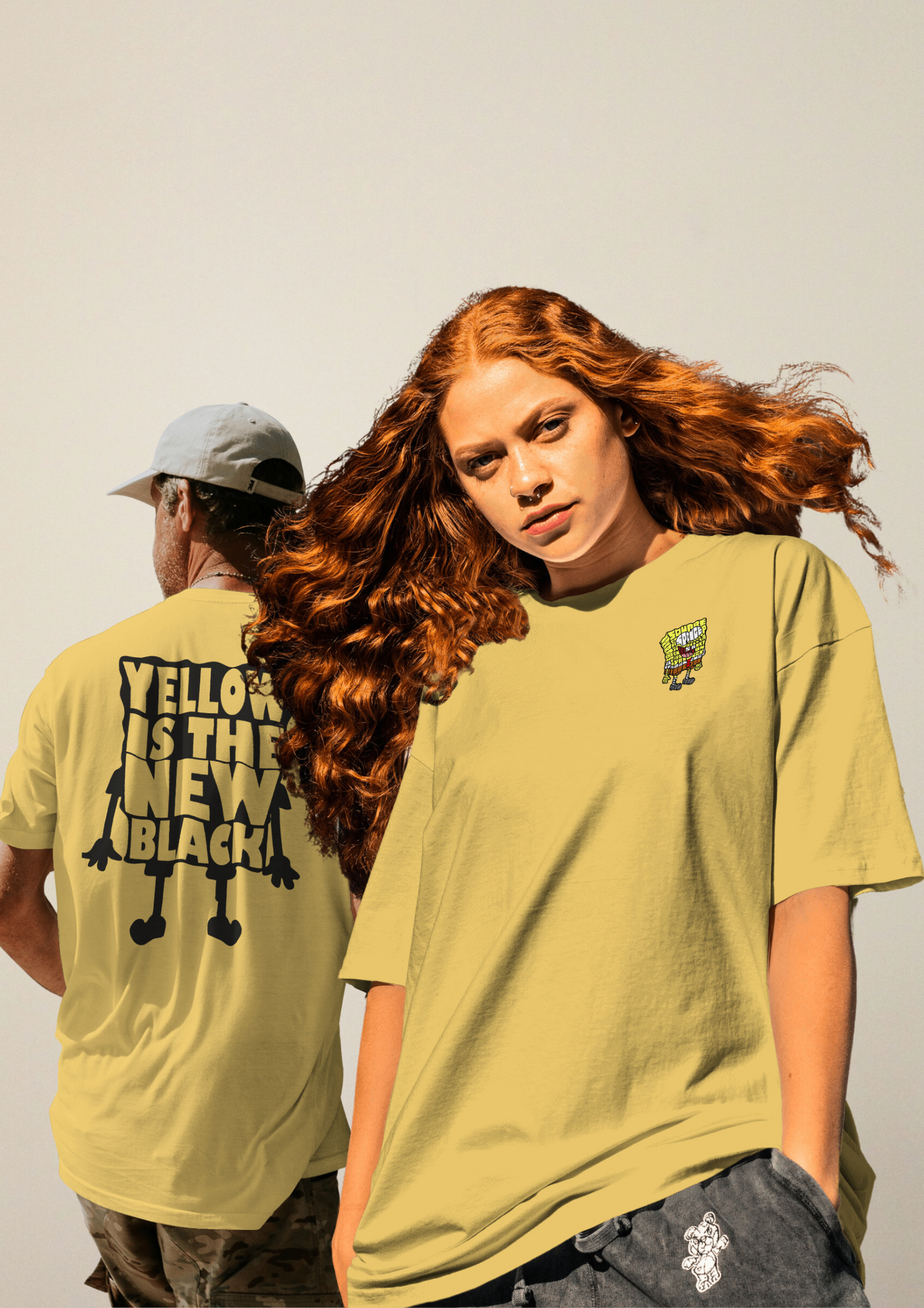 Printed Unisex Oversized T-Shirt | Yellow Is New Black