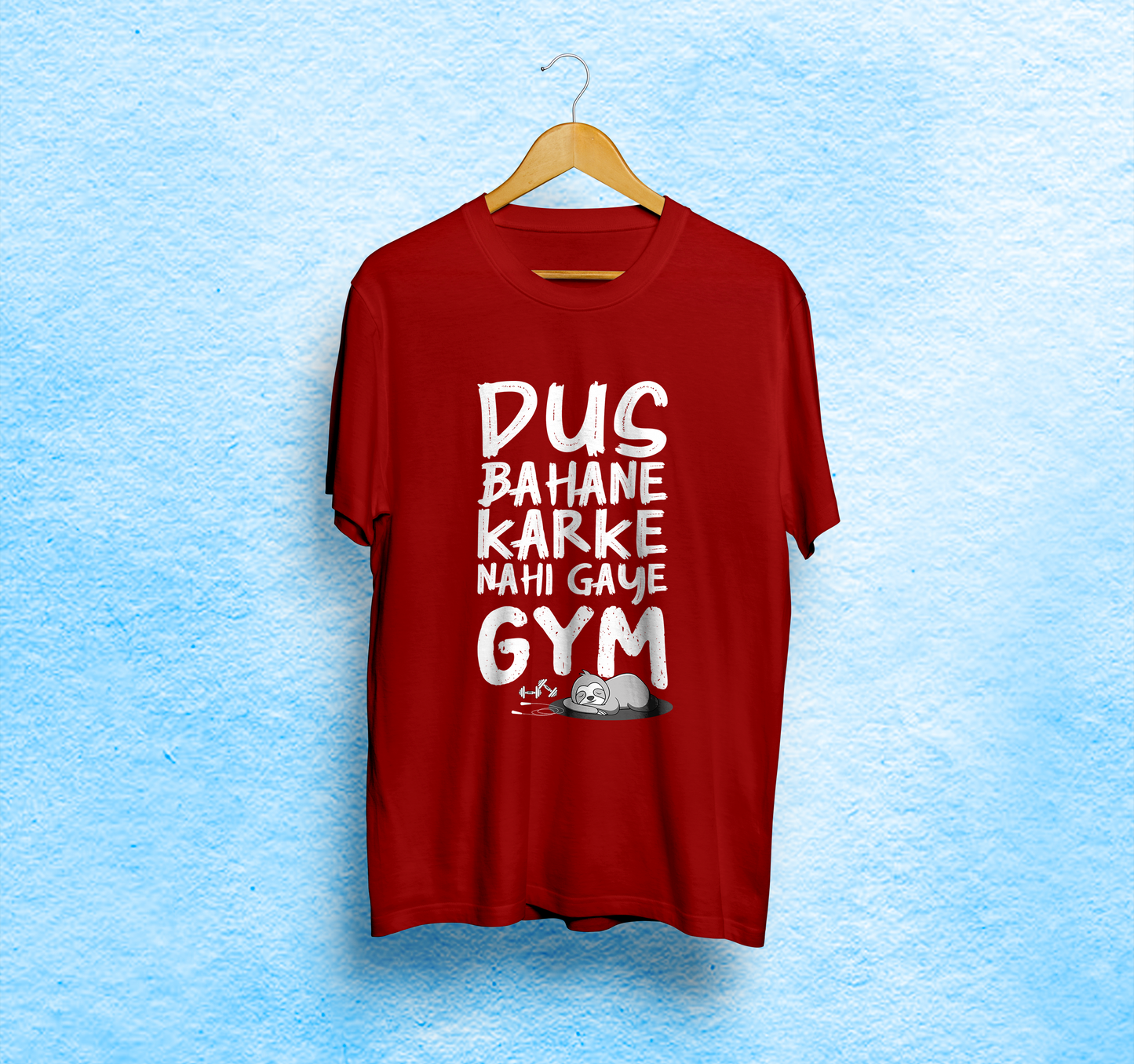 Desi Printed Unisex T-Shirt | Dus Bahane Karke Nahi Gaye Gym 🏋️‍♀️