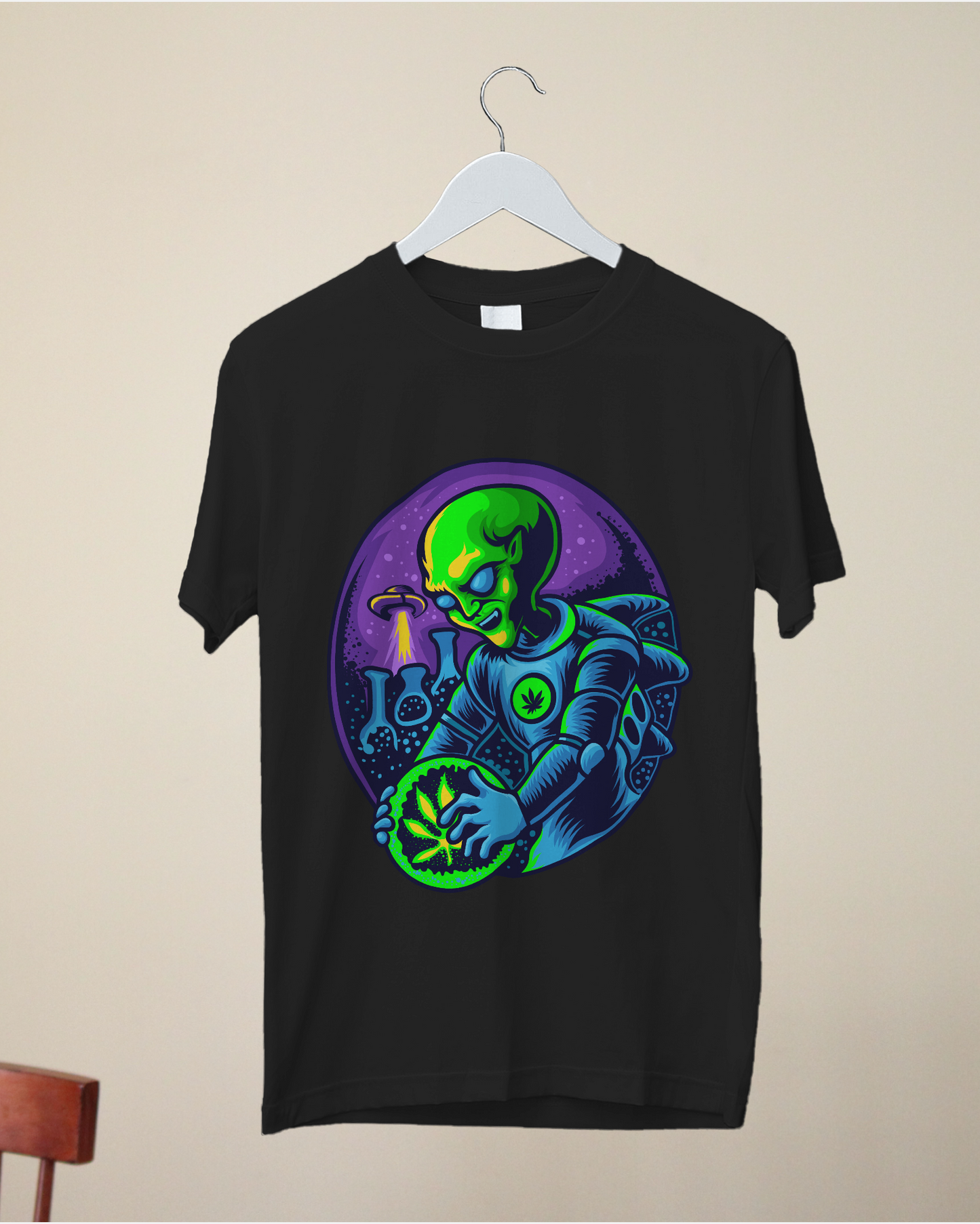 Printed Men T-Shirt | Alien research on cannabis