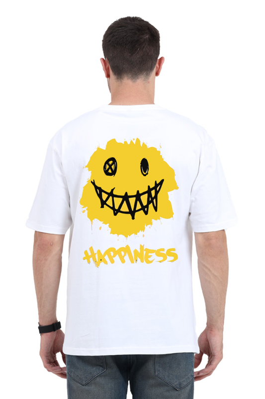 Printed Unisex Oversized T-Shirt | Happiness